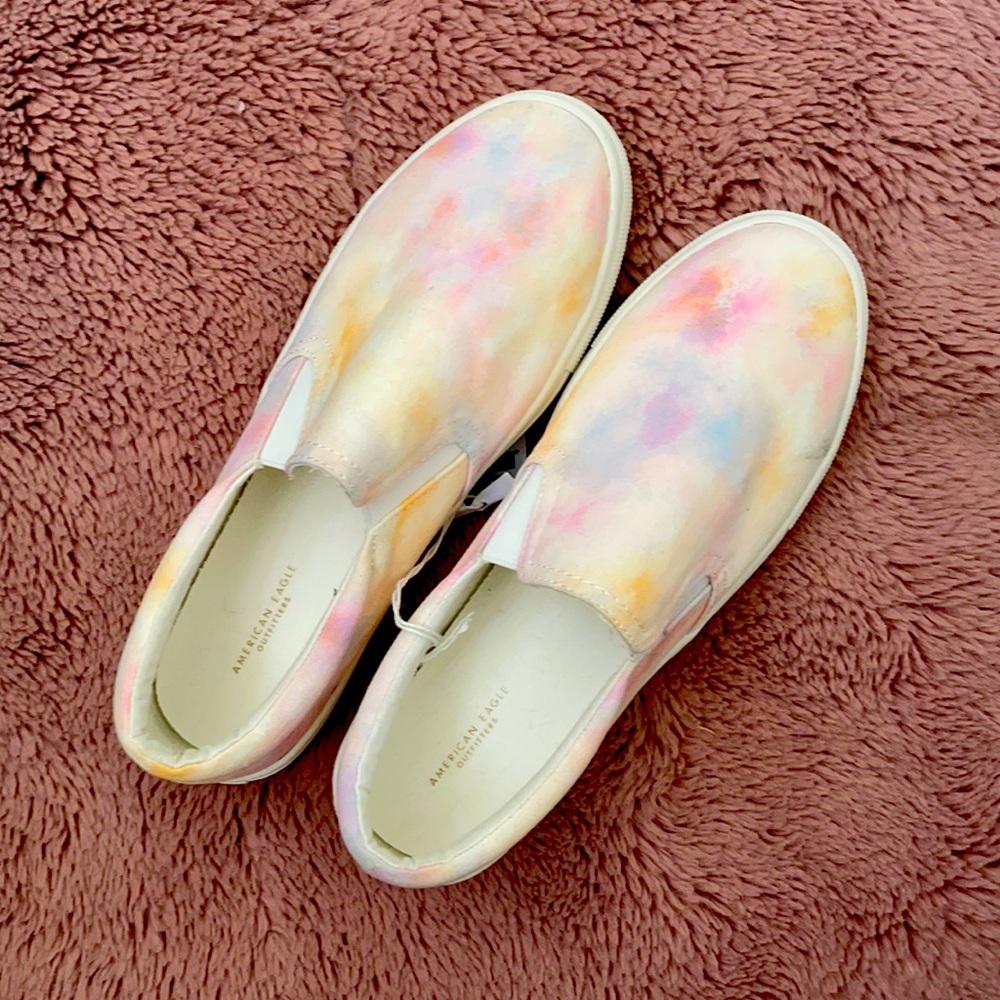 Tie dye slip ons
